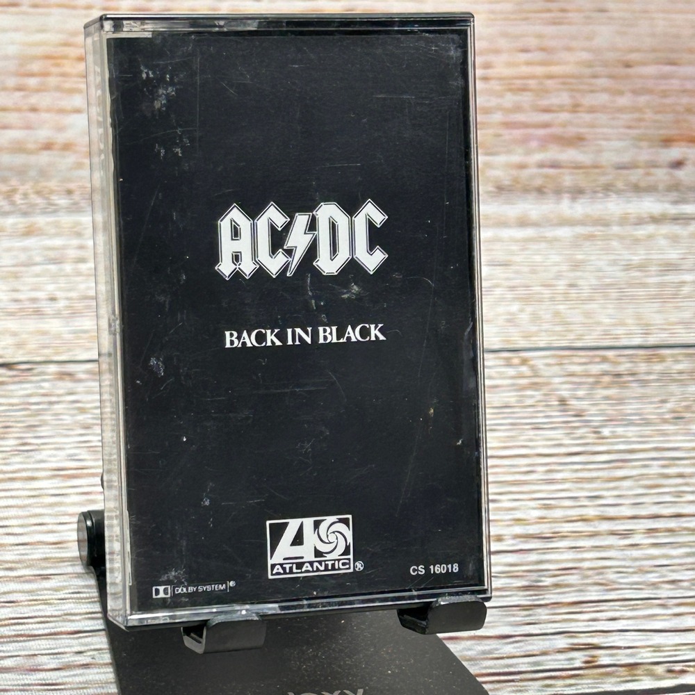 AC/DC‎ Back in Black Cassette Tape Atlantic CS 16018 1980 Hard Rock Vintage